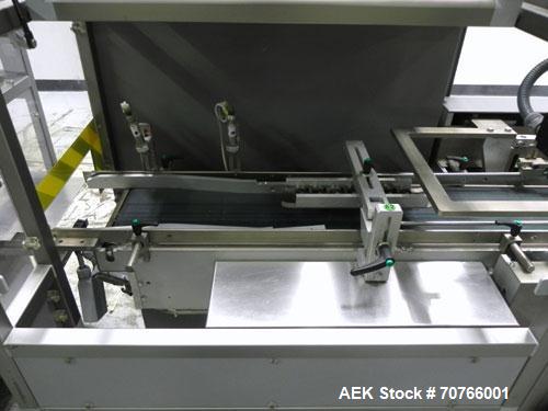 Used Multipack Model F43 Stretch Bundler. Capable of speeds up to 45 bundles per minute. Package size range: (Length or A) 30mm - 350mm (Width or B) 12mm - 200mm (Depth or C) 50mm - 200mm. Equipped w...