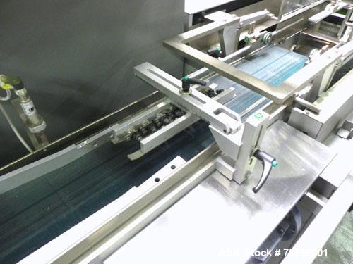 Used Multipack Model F43 Stretch Bundler. Capable of speeds up to 45 bundles per minute. Package size range: (Length or A) 30mm - 350mm (Width or B) 12mm - 200mm (Depth or C) 50mm - 200mm. Equipped w...