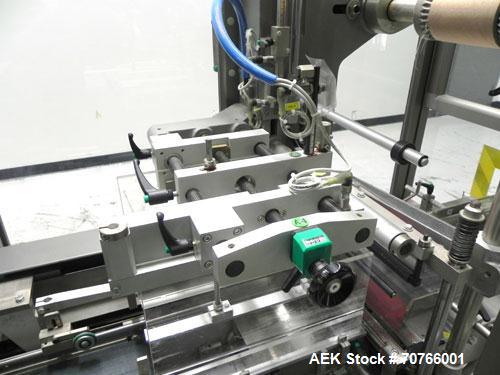 Used Multipack Model F43 Stretch Bundler. Capable of speeds up to 45 bundles per minute. Package size range: (Length or A) 30mm - 350mm (Width or B) 12mm - 200mm (Depth or C) 50mm - 200mm. Equipped w...
