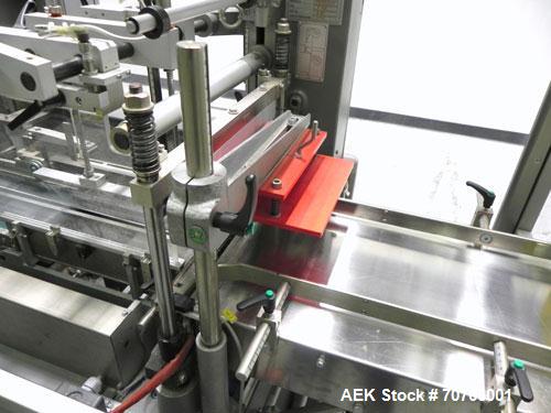 Used Multipack Model F43 Stretch Bundler. Capable of speeds up to 45 bundles per minute. Package size range: (Length or A) 30mm - 350mm (Width or B) 12mm - 200mm (Depth or C) 50mm - 200mm. Equipped w...
