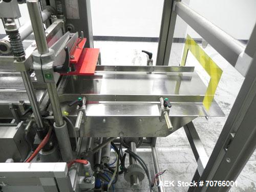 Used Multipack Model F43 Stretch Bundler. Capable of speeds up to 45 bundles per minute. Package size range: (Length or A) 30mm - 350mm (Width or B) 12mm - 200mm (Depth or C) 50mm - 200mm. Equipped w...