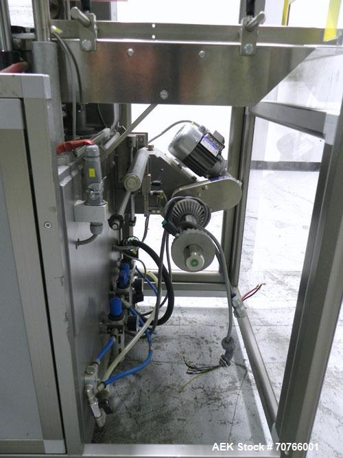 Used Multipack Model F43 Stretch Bundler. Capable of speeds up to 45 bundles per minute. Package size range: (Length or A) 30mm - 350mm (Width or B) 12mm - 200mm (Depth or C) 50mm - 200mm. Equipped w...