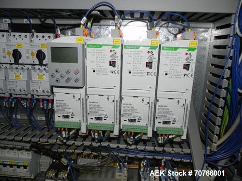 Used Multipack Model F43 Stretch Bundler. Capable of speeds up to 45 bundles per minute. Package size range: (Length or A) 30mm - 350mm (Width or B) 12mm - 200mm (Depth or C) 50mm - 200mm. Equipped w...