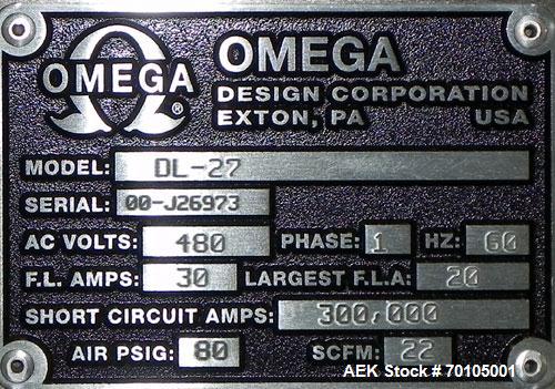 Used Omega Design Model DL-27 Dual Lane Multi-Pack Shrink Bundler. All stainless steel construction with Lexan type interlocked guarding. “Inline / Offset” infeed, utilizing single lane parallel dire...