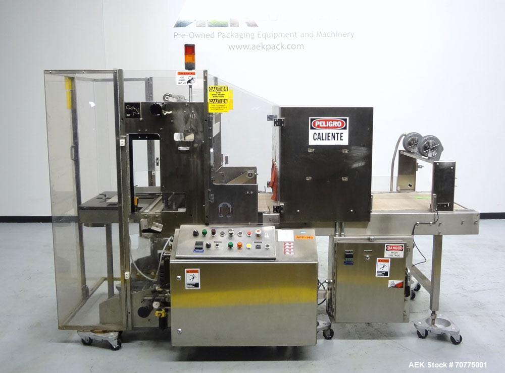 Used Omega Design Model DL-27 Dual Lane Shrink Bundler. All Stainless Steel constriction. Capable of speeds from 10-40 (20 cycles max)  bundles per minute, depending on configuration. Designed for du...