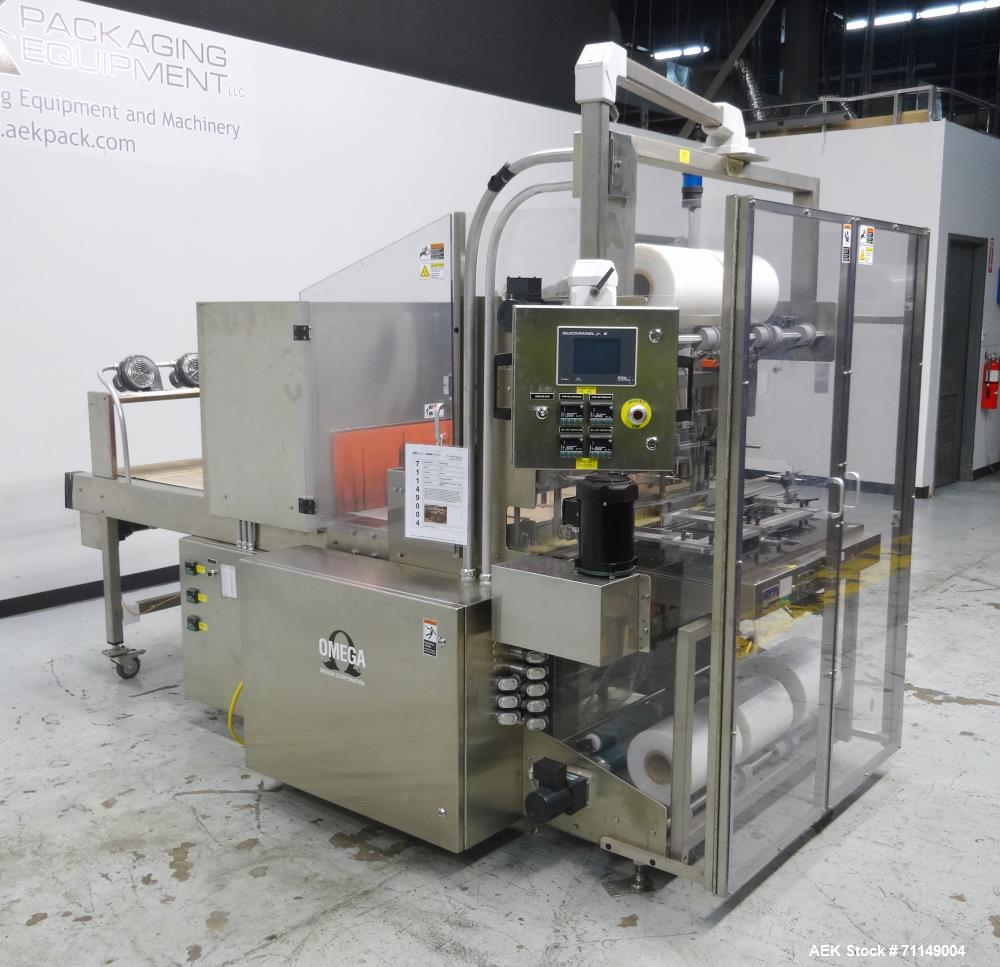 Used Omega Design Model TL-36 Triple Lane Stainless Steel Shrink Bundler