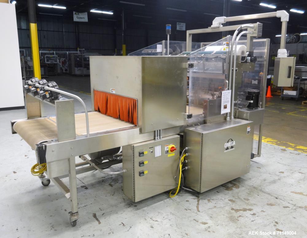 Used Omega Design Model TL-36 Triple Lane Stainless Steel Shrink Bundler