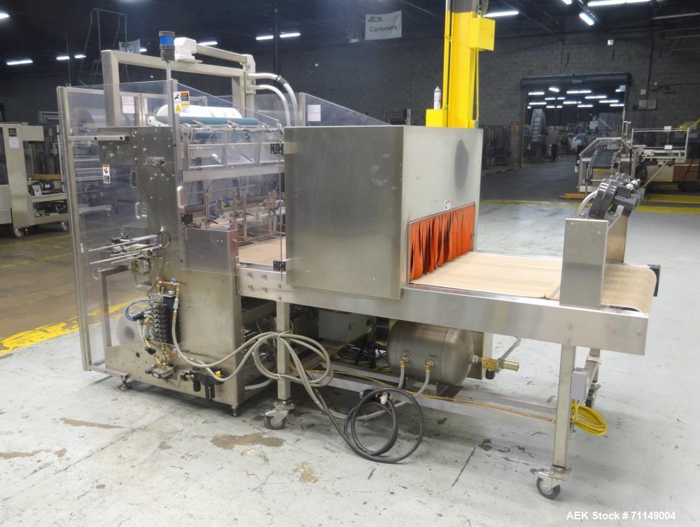 Used Omega Design Model TL-36 Triple Lane Stainless Steel Shrink Bundler