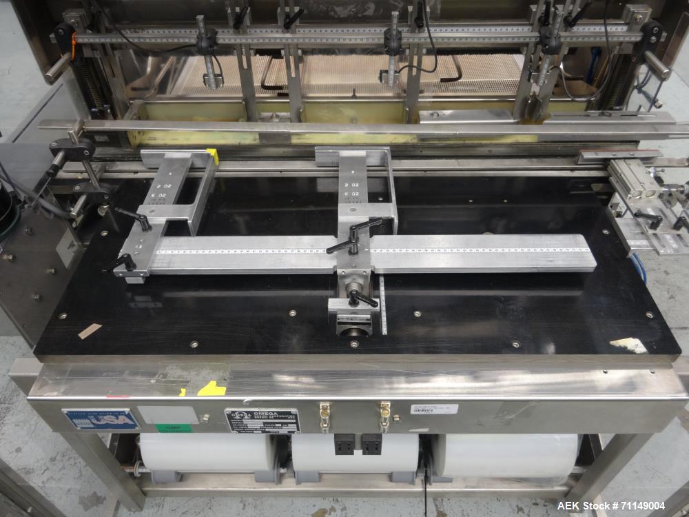 Used Omega Design Model TL-36 Triple Lane Stainless Steel Shrink Bundler