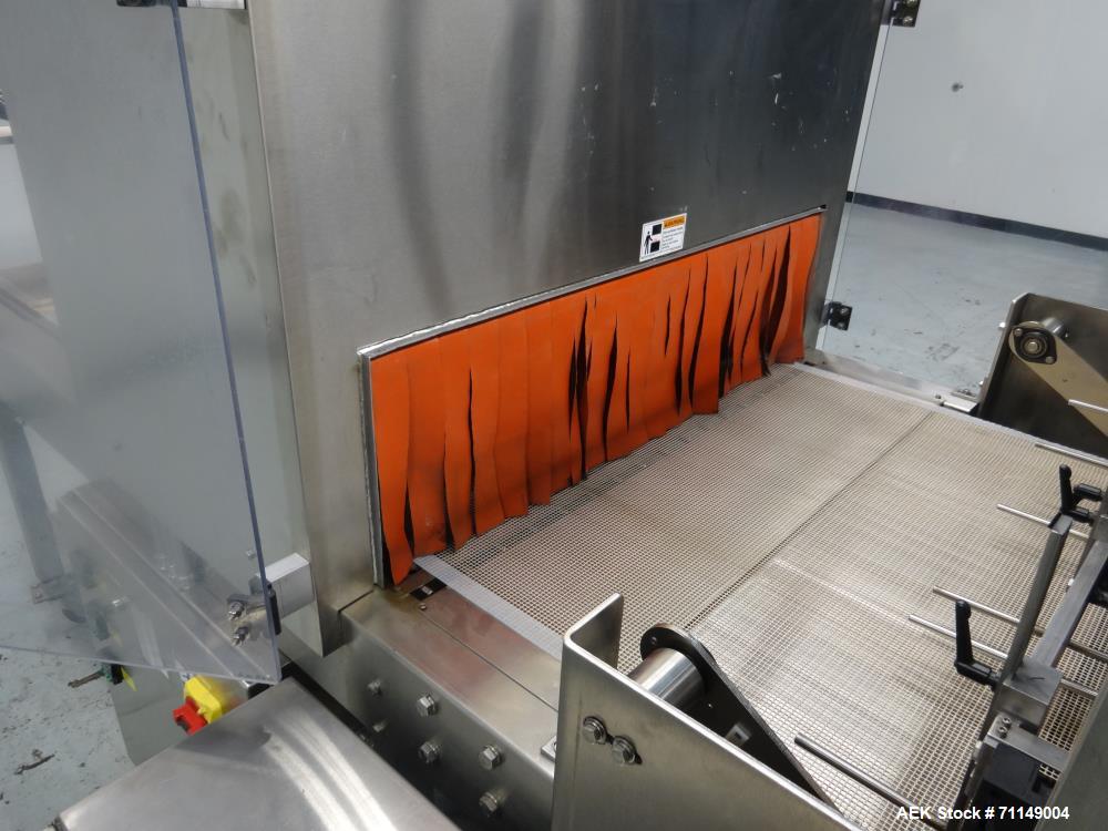 Used Omega Design Model TL-36 Triple Lane Stainless Steel Shrink Bundler