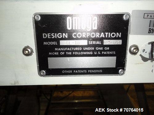 Used Omega Design Model SL-18 Shrink Bundler capable of speeds from 120 - 150 containers per minute depending on container size and pack pattern. Single lane unit with right angle infeed and integrat...