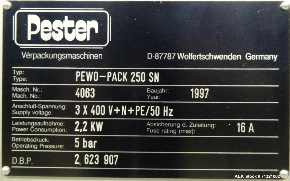 Used Pester Pac Automation Model 450 "PEWO-Pack" Automatic Shrink Bundler