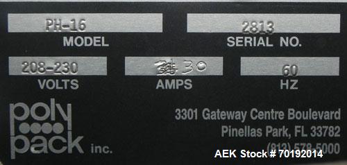 Used Poly Pack Model PH16 Stainless Steel Shrink Bundler