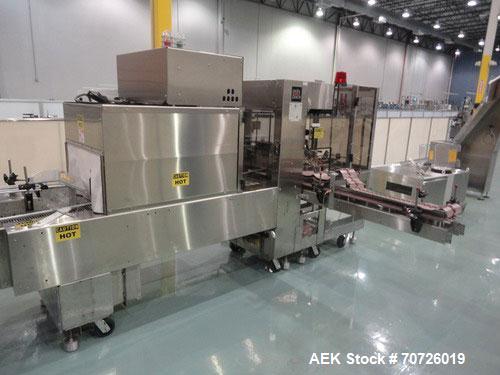 Used Polypack PH16 Multipack shrink bundler. Capable of speeds up to 30 bundles per minute. Product size range: (Diam) 3/4" to 4-1/4". Has 16"w seal bar.Pack pattern versatility: 2,3,4,5,6,8,9,10,12 ...