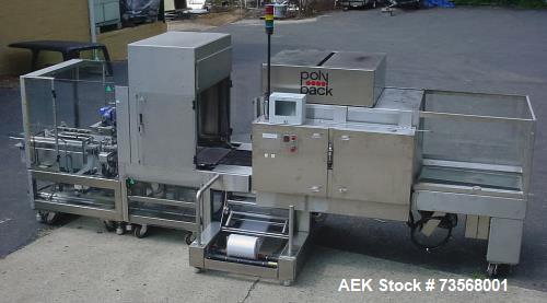Used Polypack Model CHA-24HL-A Stainless Steel Bundler | 20 Bundles/Min | Servo Driven | Allen Bradley PLC | 240V | Cosmetic Packaging Line
