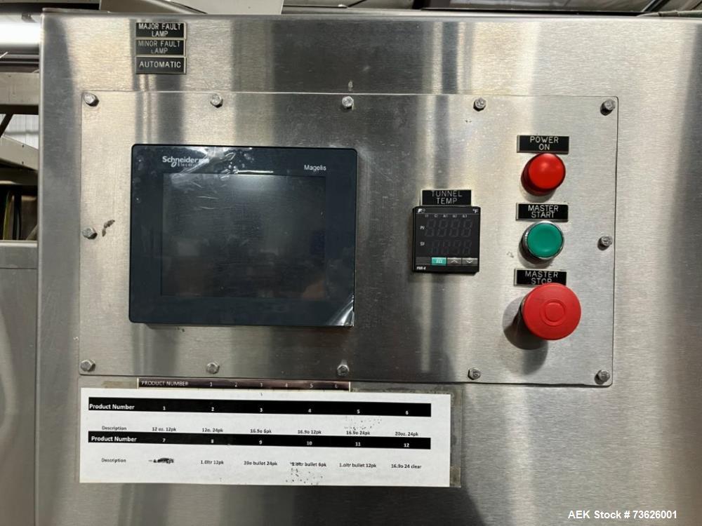 Used Polypack CLP-24 (3) Unsupported Print Registered Multipacker & Shrink Bundler – Beverage Bottle Bundling System