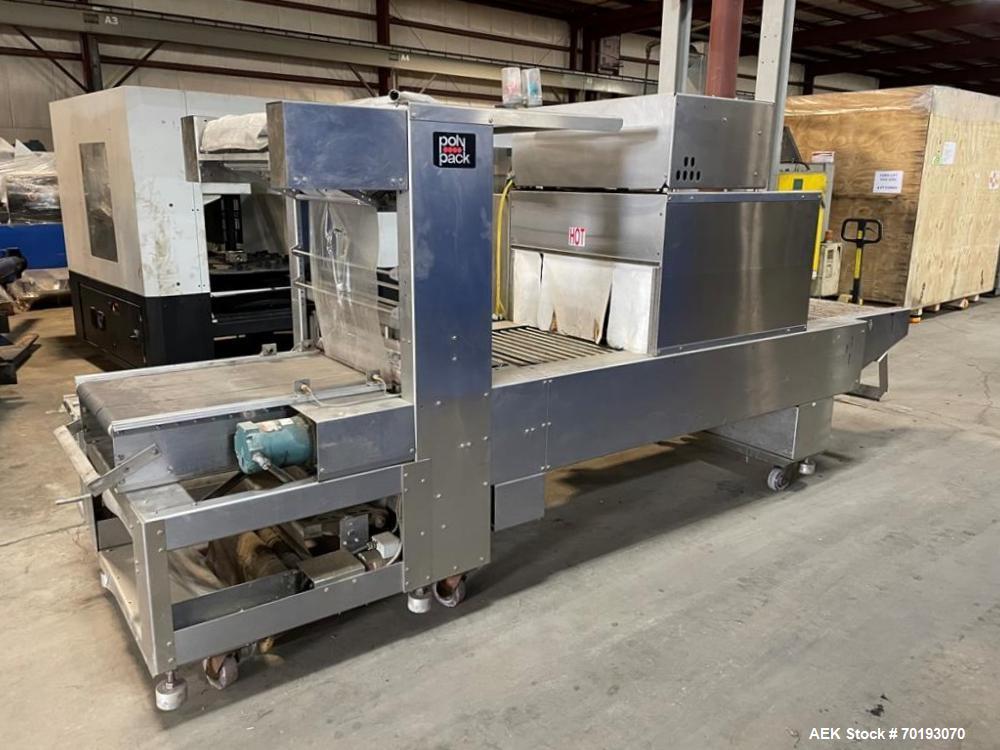 Used Poly Pack Inline Sleeve Wrapper with Heat Tunnel | Model IL-24 Shrink Packaging System