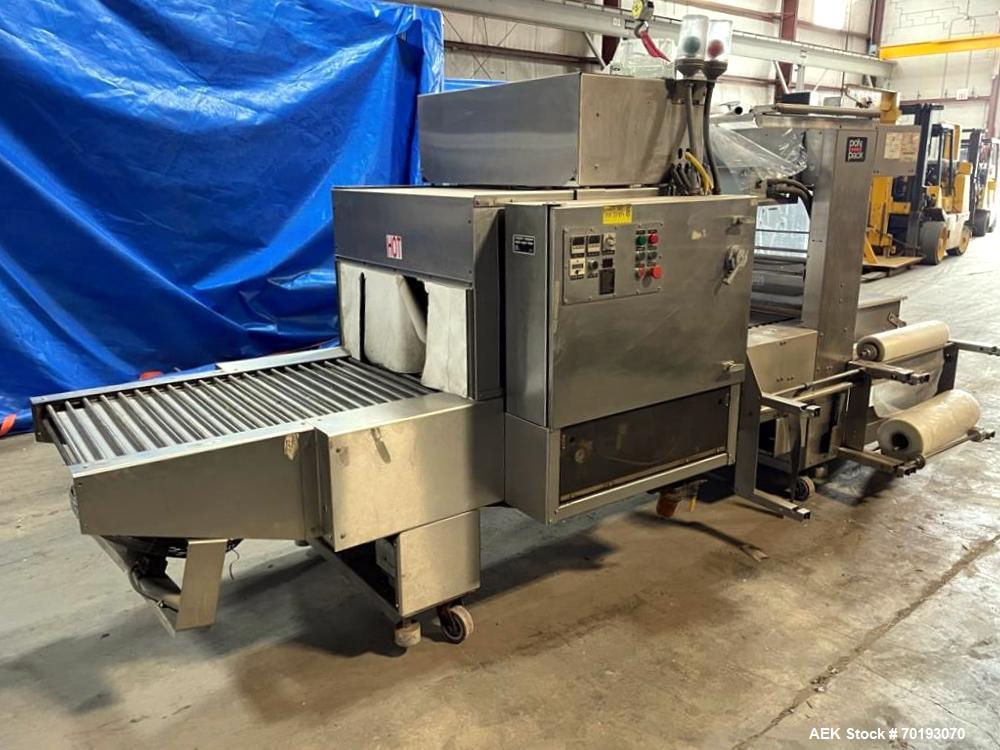 Used Poly Pack Inline Sleeve Wrapper with Heat Tunnel | Model IL-24 Shrink Packaging System
