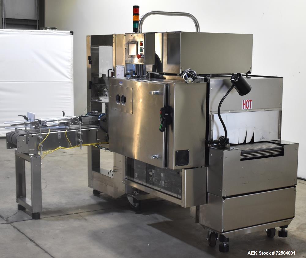 Used Polypack Model Pharma 16 Automatic Shrink/Stretch Multipack Shrink Bundler for Bottles. Capable of bundles up to 30 Bundles per minute (depending on application. Product size range: .75" - 4.25"...