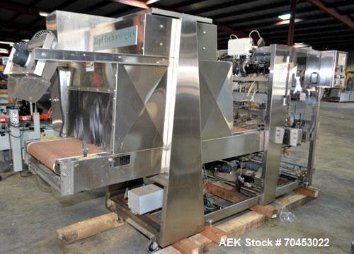 Used ZEPF Technologies SA-27DL Dual Lane Automatic Shrink Bundler. Model SA-27DL has a right angle dual lane infeed. Has 27"W seal bar and with an integrated shrink tunnel. Cooling Fan on discharge. ...