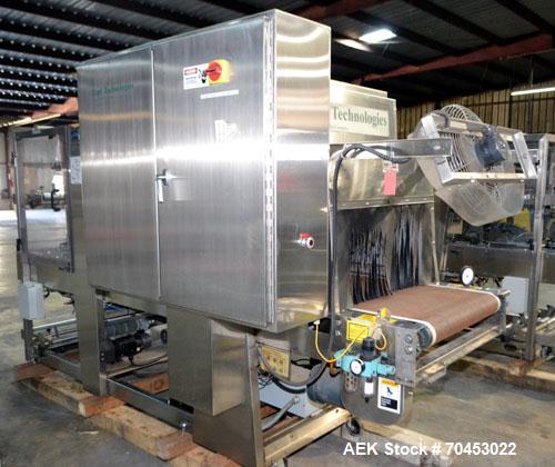 Used ZEPF Technologies SA-27DL Dual Lane Automatic Shrink Bundler. Model SA-27DL has a right angle dual lane infeed. Has 27"W seal bar and with an integrated shrink tunnel. Cooling Fan on discharge. ...