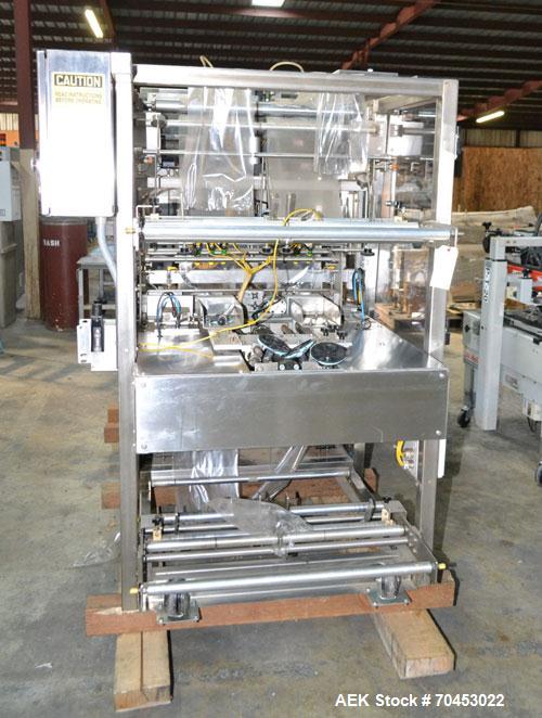 Used ZEPF Technologies SA-27DL Dual Lane Automatic Shrink Bundler. Model SA-27DL has a right angle dual lane infeed. Has 27"W seal bar and with an integrated shrink tunnel. Cooling Fan on discharge. ...
