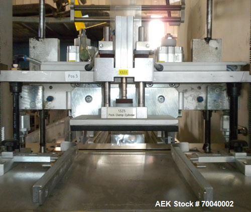 Used Skinetta Automatic Stretch Banding/ Shrink Bundle Machine, Model ASK200B, Serial #2517.02. Capable of speeds up to 20 cycles per minute. Will handle working film web width of 200 mm. Handles PE ...