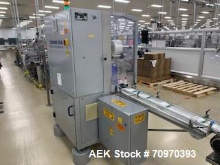 Used Skinetta (Christ Packaging) Model ASK2500 Shrink Bundler with Shrink Tunnel. Capable of speeds up to 40 cycles per minute. Maximum sealing width: up to 230mm. Maximum bundle height: up to 240mm....