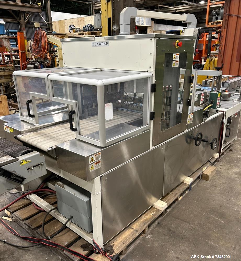 Used Texwrap 1809 Shrink Bundler w/ 1322 Tunnel – 24” Seal, 140 FPM, Dual Chamber, Touchscreen HMI