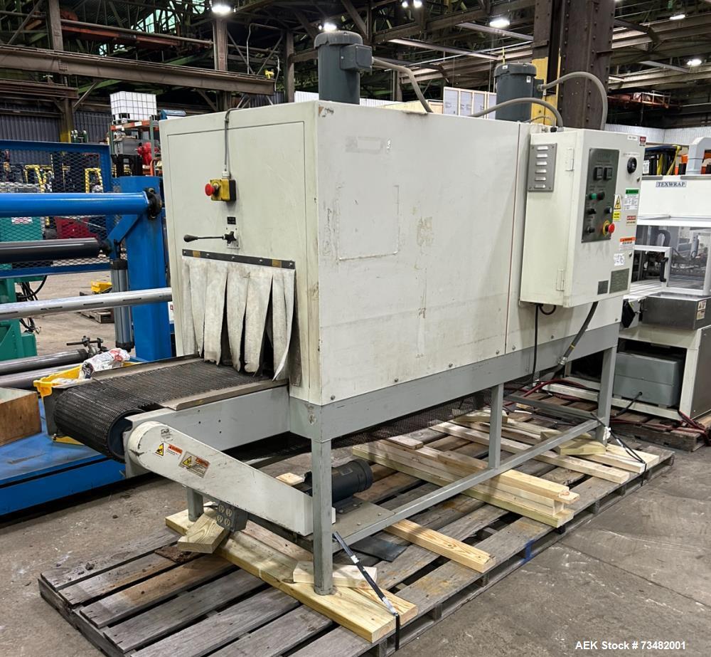 Used Texwrap 1809 Shrink Bundler w/ 1322 Tunnel – 24” Seal, 140 FPM, Dual Chamber, Touchscreen HMI