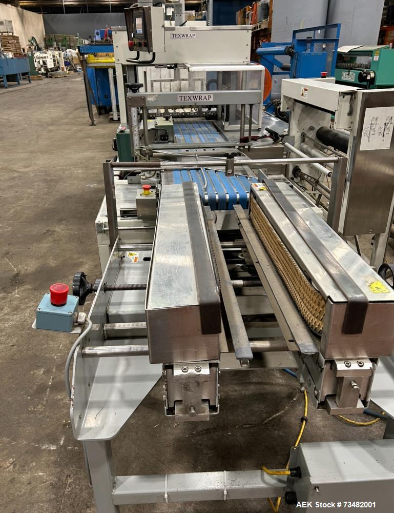 Used Texwrap 1809 Shrink Bundler w/ 1322 Tunnel – 24” Seal, 140 FPM, Dual Chamber, Touchscreen HMI