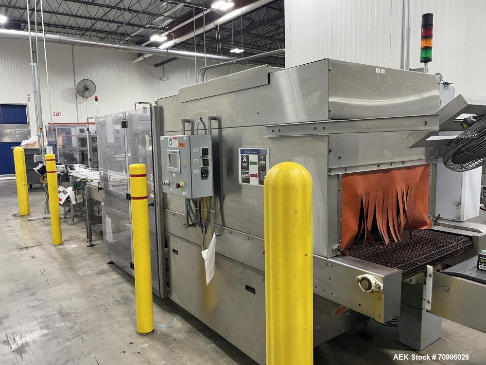 Used- Zepf Technologies Model ZFA27DT Automatic Shrink Bundler and Tunnel.Capable of speeds up to 20 bundles per minute. Max...