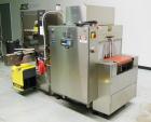 Used API Model DuraTech 2000-S-PH Pharmaceutical Shrink Bundler. Machine is capable of speeds up to 100 bottles/packages per minute (depending on pattern and size). Can handle containers up to 8
