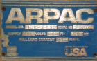 Used Arpac Model 108-28SS Automatic Right Angle Stainless Steel Shrink Bundler. Capable of speeds up to 30 bundles per minute. Package size range: height up to 10