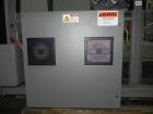 Used Douglas Contour Model M-75 Multi-Pack Shrink Bundler capable of speeds up to 75 cycles per minute. Now configured for print registered film, unsupported 8 oz and 11 oz bottles in multiple lanes,...