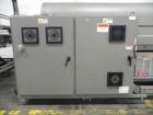 Used Douglas Contour Model M-75 Multi-Pack Shrink Bundler capable of speeds up to 75 cycles per minute. Now configured for print registered film, unsupported 8 oz and 11 oz bottles in multiple lanes,...