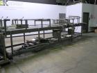 Used Douglas Contour Model M-75 Multi-Pack Shrink Bundler capable of speeds up to 75 cycles per minute. Now configured for print registered film, unsupported 8 oz and 11 oz bottles in multiple lanes,...
