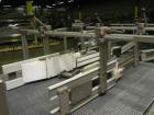 Used Douglas Contour Model M-75 Multi-Pack Shrink Bundler capable of speeds up to 75 cycles per minute. Now configured for print registered film, unsupported 8 oz and 11 oz bottles in multiple lanes,...