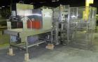 Used Omega Design Model DL-27 Dual Lane Multi-Pack Shrink Bundler. All stainless steel construction with Lexan type interlocked guarding. “Inline / Offset” infeed, utilizing single lane parallel dire...