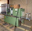 Used Skinetta Shrink Bundler, Model ASK300. Has a web width of 290mm. Maximum infeed width 380mm. Maximum height 290mm. Maximum length 350mm. Has a Z infeed, rear feed, to cross push to push straight...