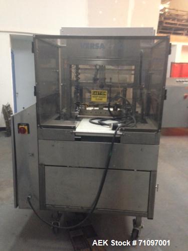 Used- API (Automation Packaging Inc) Model VJLS 1800 100 Horizontal Side Seal Shrink Wrapper. Forming heads are 1.5" high x ...