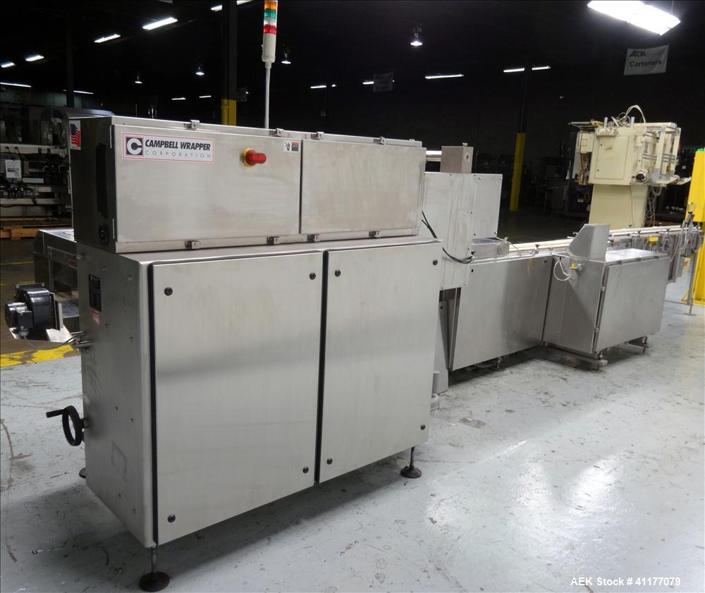 Used Stainless Steel Campbell Wrapping Corp. Model WTS-24 RH Sanitary Shrink Wrapper
