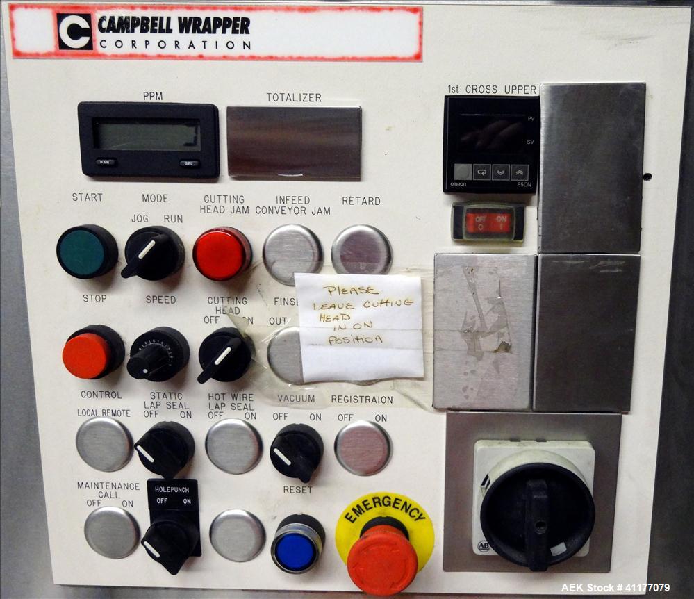 Used Stainless Steel Campbell Wrapping Corp. Model WTS-24 RH Sanitary Shrink Wrapper