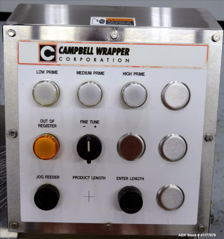 Used Stainless Steel Campbell Wrapping Corp. Model WTS-24 RH Sanitary Shrink Wrapper