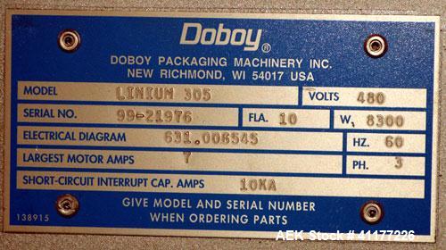 Used Doboy Linium 305 SK Horizontal Shrink Wrapper, Model Linium 305 SK