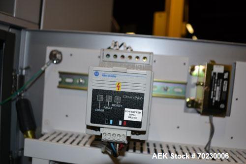 Used Bosch Doboy Model Linium 315 Horizontal Flow Wrapper. Machine is of stainless steel construction, rated up to 350 packages/minute, 8' long in line indexing feed conveyor with 5" pitch, SealStrip...
