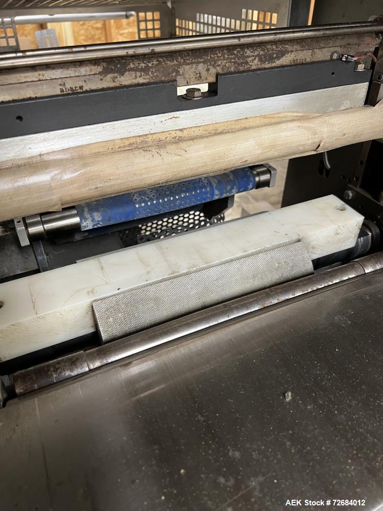 Used- Doboy Super Mustang SK Horizontal Flow Wrapper. Production speed: up to 120 ppm with one-up head and up to 180 ppm wit...
