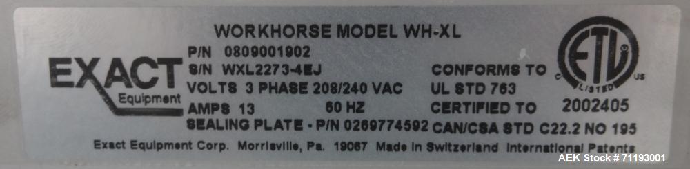 Used Mettler Toledo Exact Workhorse Model WH-XL Automatic Tray Wrapper