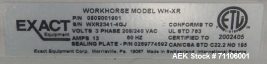 Used- Mettler Toledo Exact Workhorse Model WH-XR Automatic Tray Wrapper