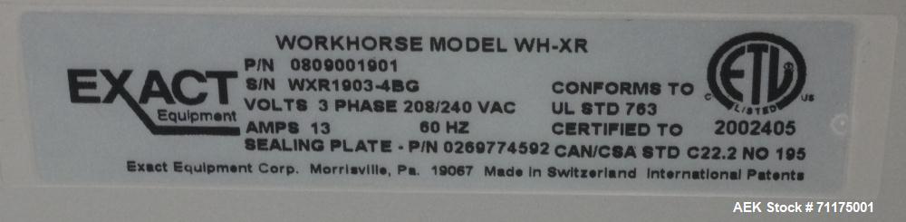 Used Mettler Toledo Exact Workhorse Model WH-XR Automatic Tray Wrapper